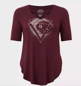 Super Soft Burgundy Mystical Strappy Tunic